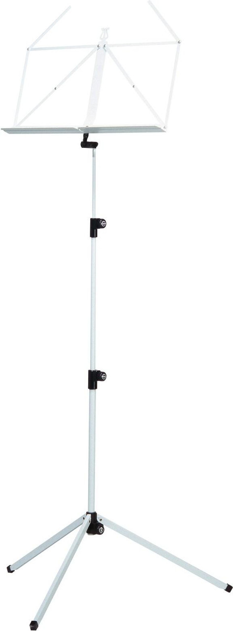 K&M 100/1 Telescopic Design Music Stand In White K&M 100/1 Telescopic Design Music Stand In White