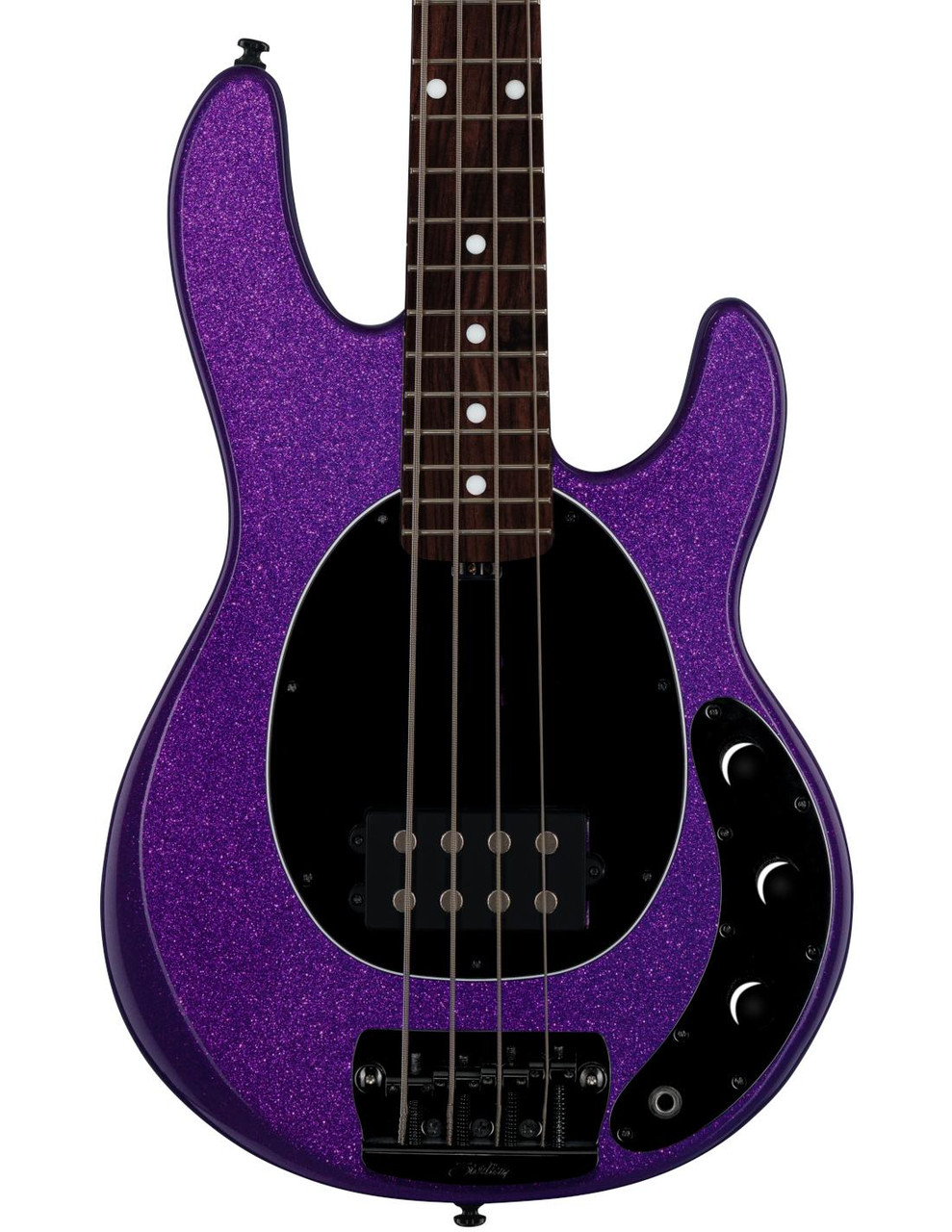 Sterling By Music Man Short Scale RAYSS4 StingRay Bass Guitar in Purple Sparkle Sterling By Music Man Short Scale RAYSS4 StingRay Bass Guitar in Purple Sparkle