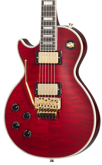 B Stock : Epiphone Artist Alex Lifeson Signature Les Paul Custom Axcess Left-Handed Electric Guitar in Ruby - 002 B Stock : Epiphone Artist Alex Lifeson Signature Les Paul Custom Axcess Left-Handed Electric Guitar in Ruby - 002