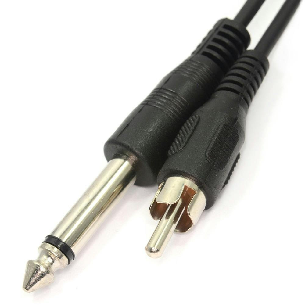 6.3mm Mono Jack to Phono Plug 3m 6.3mm Mono Jack to Phono Plug 3m