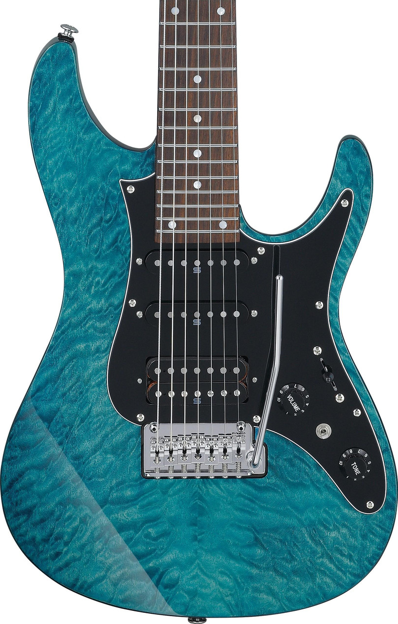 Ibanez RGIXL7-BKF Iron Label Electric Guitar In Black Flat