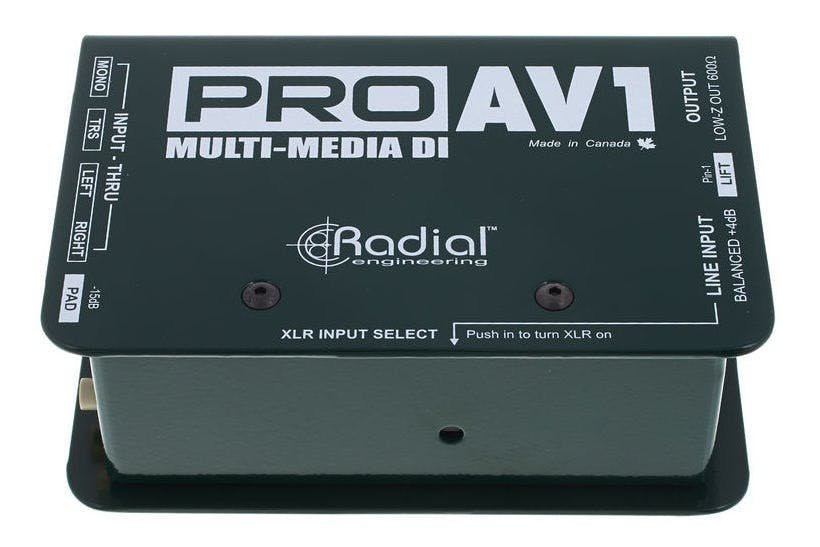 Radial PRO-AV1 Passive DI Box for Multimedia/Audio-Visual Systems Radial PRO-AV1 Passive DI Box for Multimedia/Audio-Visual Systems