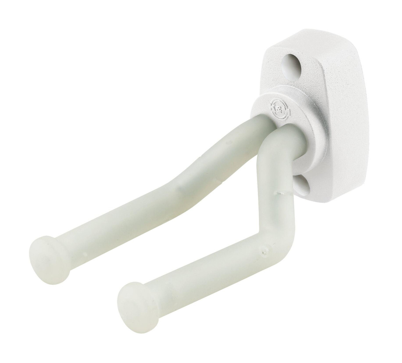 K&M 16280 Self-Locking Screw-Mount Guitar Wall Mount in White K&M 16280 Self-Locking Screw-Mount Guitar Wall Mount in White