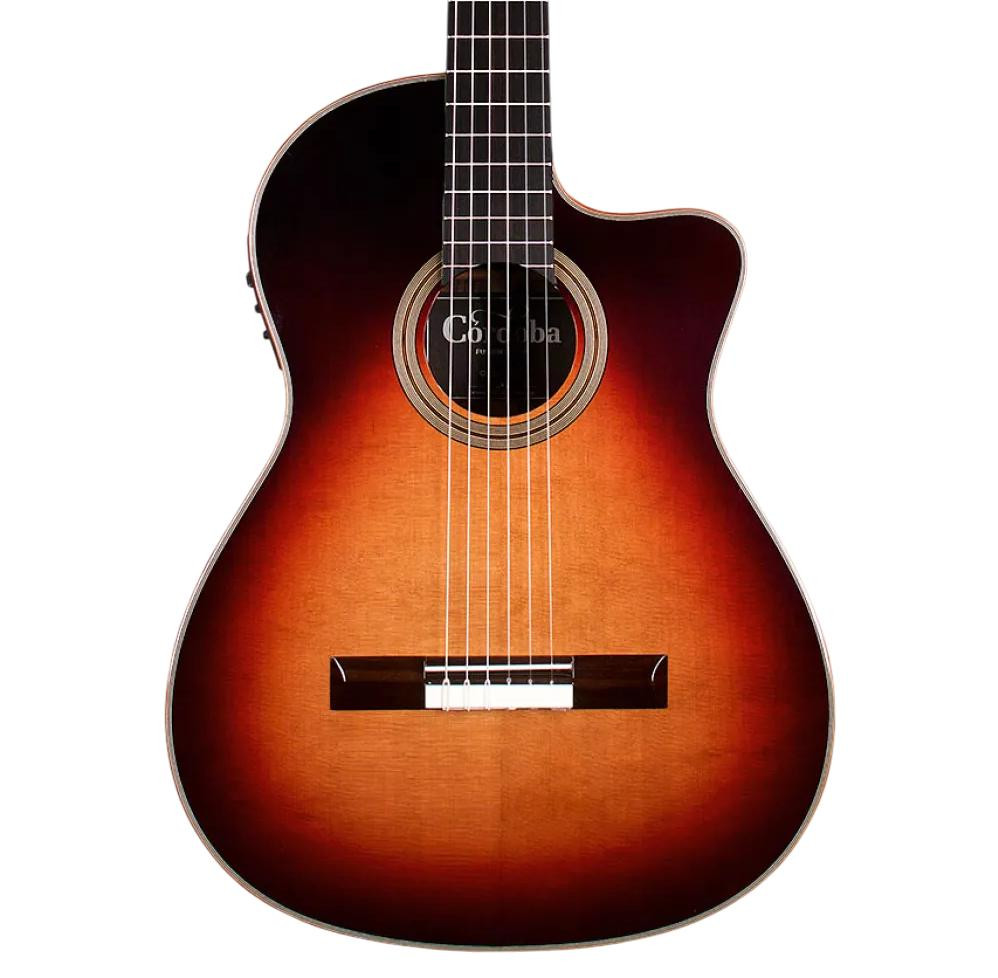 Cordoba Fusion Orchestra CE Classical Electro Acoustic in Teardrop Burst