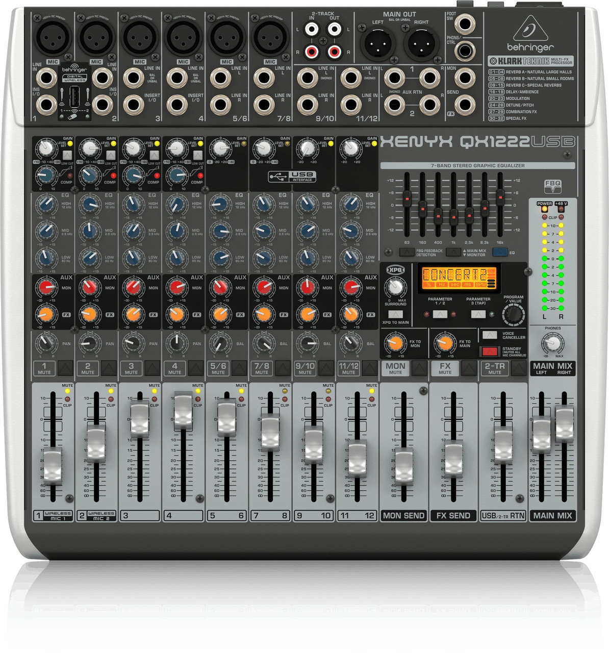 Behringer QX1222USB Analog Mixer with Effects Behringer QX1222USB Analog Mixer with Effects