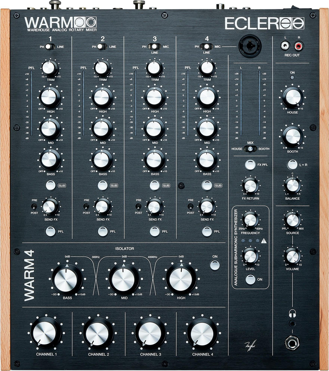 Ecler WARM4 - 4 Channel Analog Rotary Mixer Ecler WARM4 - 4 Channel Analog Rotary Mixer