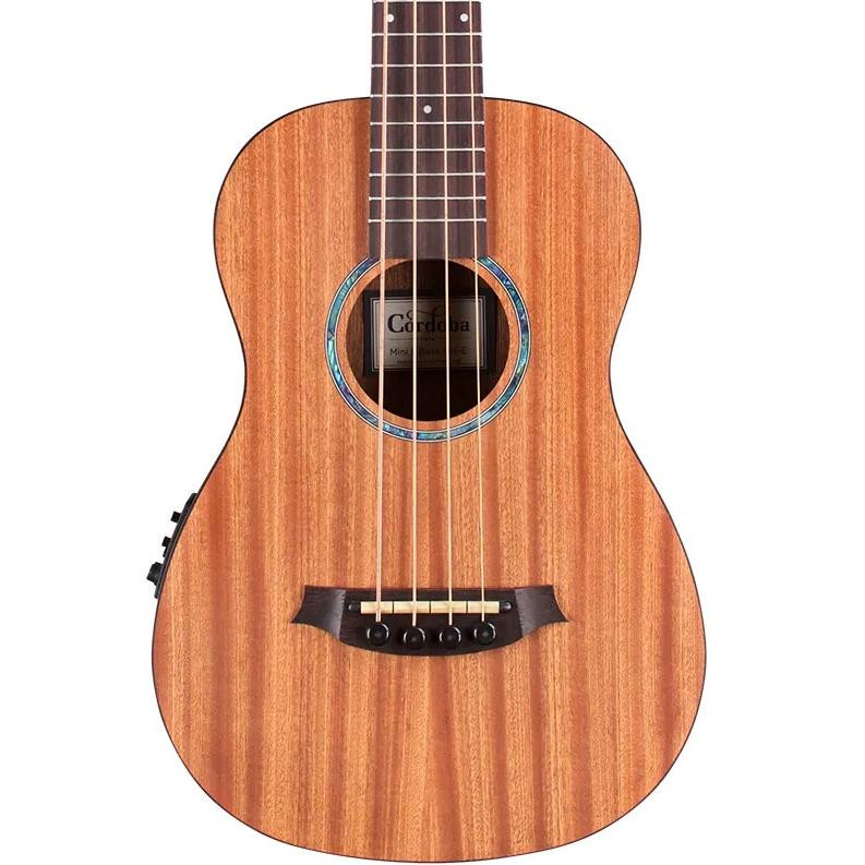 Cordoba Mini II Bass MH-E Electro Acoustic Bass Guitar in Natural Mahogany