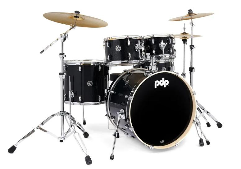 PDP Mainstage 5-Piece Acoustic Drum Kit in Black Sparkle PDP Mainstage 5-Piece Acoustic Drum Kit in Black Sparkle