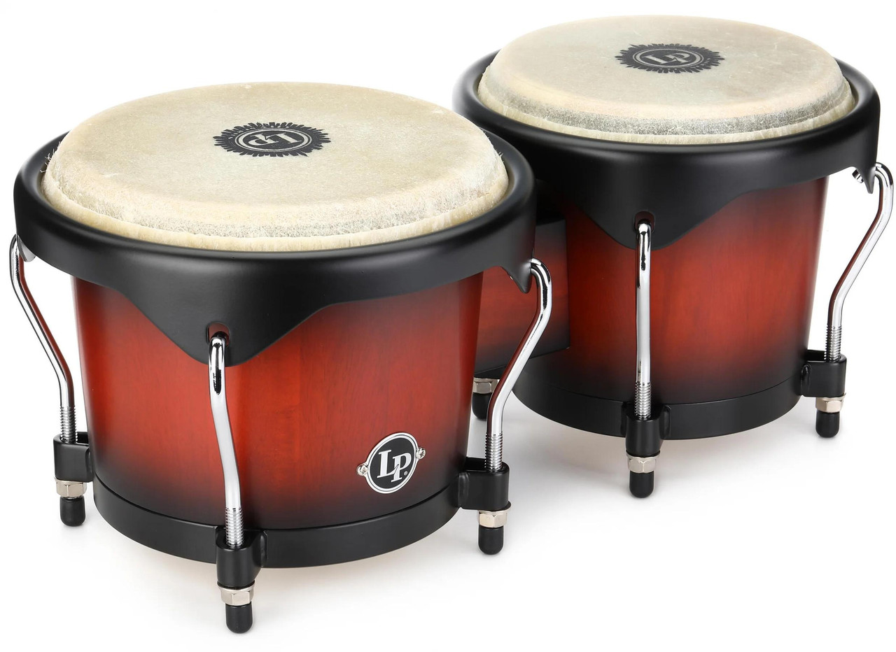 LP City Series II 6" & 7" Bongos in Mango Vintage Sunburst with Black Hardware