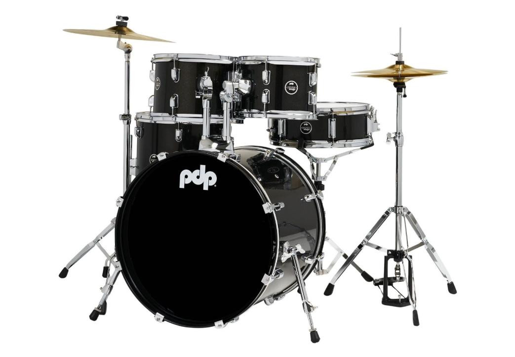 PDP Center Stage 22" 5-Piece Acoustic Drum Kit in Iridescent Black Sparkle PDP Center Stage 22" 5-Piece Acoustic Drum Kit in Iridescent Black Sparkle