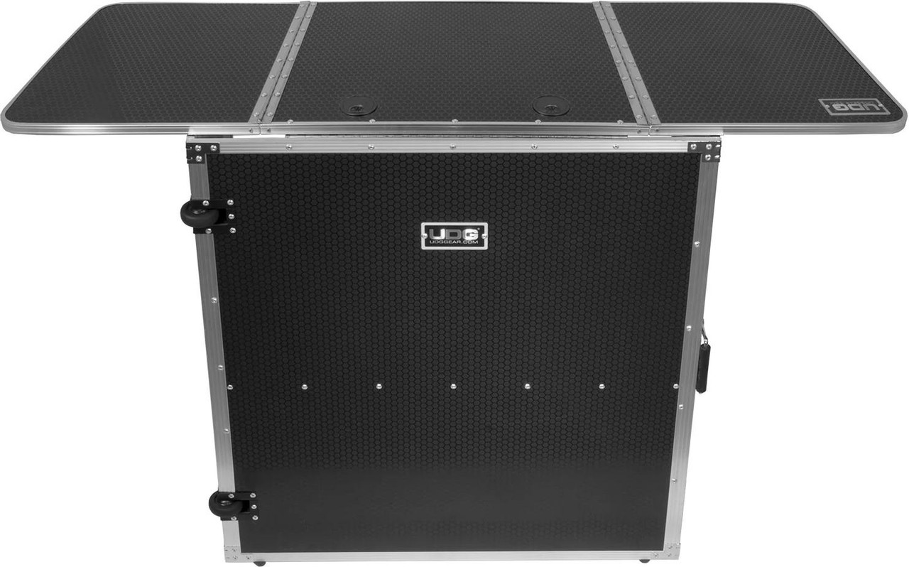 UDG FlightCase Fold Out DJ Table + Wheels MK2 in Silver