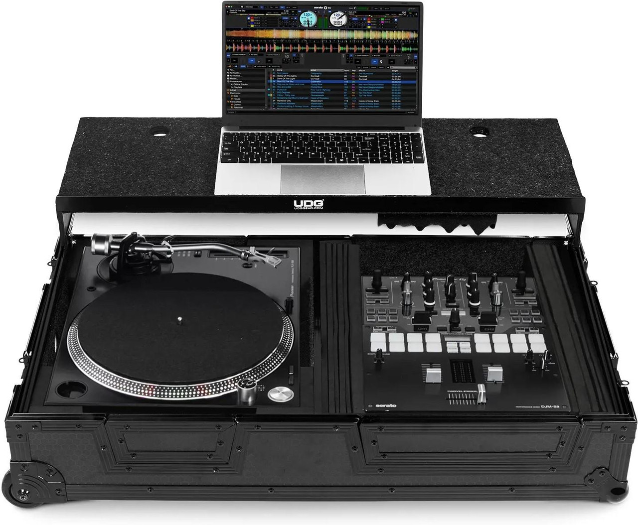 UDG FlightCase Scratch Turntable Battle/PLX-CRSS12 & 10/12 Mixer in Black