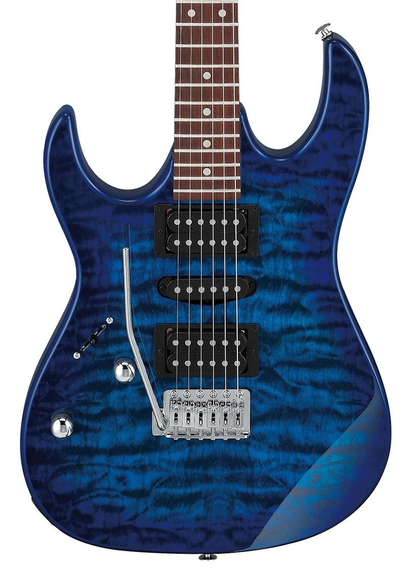 Ibanez Left Handed GRX70QAL Electric Guitar in Transparent Blue Burst Ibanez Left Handed GRX70QAL Electric Guitar in Transparent Blue Burst