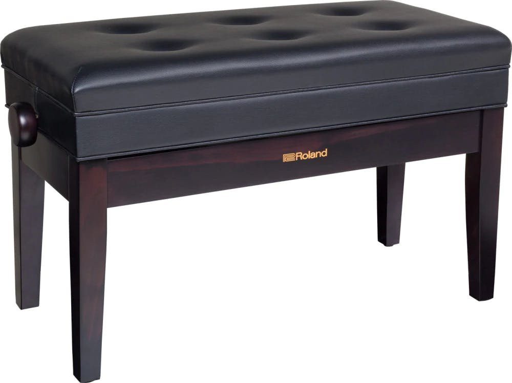 Roland RPB-D400RW Duet Size Piano Bench in Rosewood with Vinyl Seat & Music Compartment