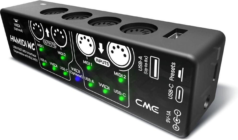 CME H4MIDI WC USB Host/client & 2-in-2-out MIDI With Optional WIDI & Filter, mapper & router CME H4MIDI WC USB Host/client & 2-in-2-out MIDI With Optional WIDI & Filter, mapper & router