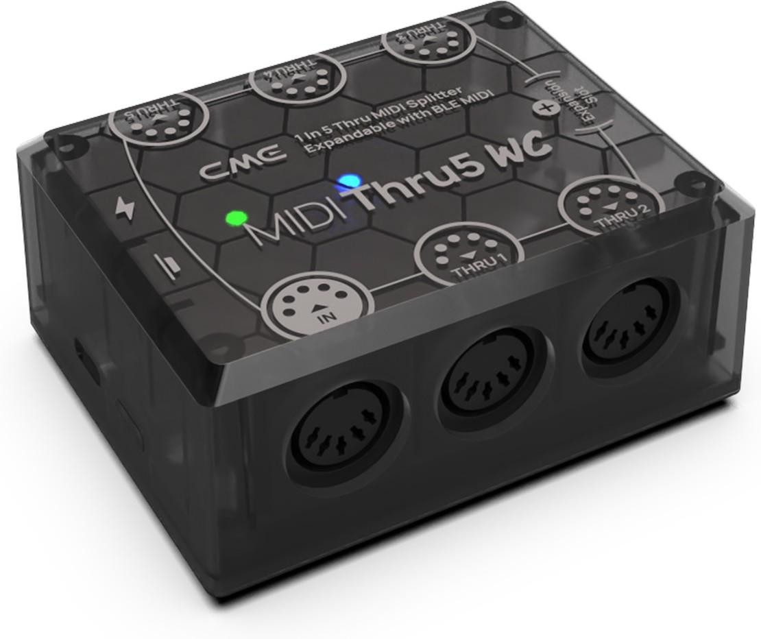 CME MIDI Thru5 WC 1-in-5-out MIDI Thru+split Box With Optional WIDI CME MIDI Thru5 WC 1-in-5-out MIDI Thru+split Box With Optional WIDI