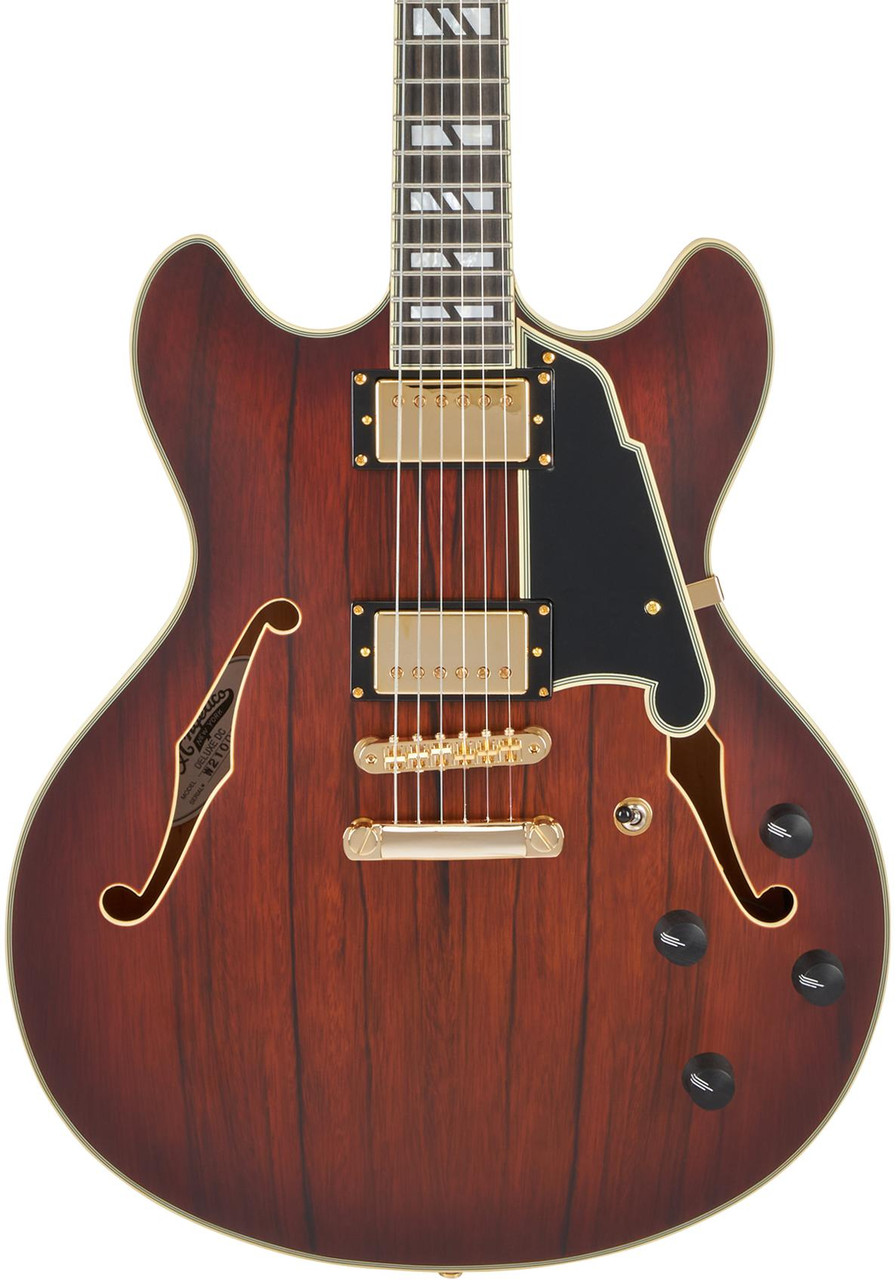D’Angelico Deluxe DC Semi-Hollow Electric Guitar in Satin Brown Burst D’Angelico Deluxe DC Semi-Hollow Electric Guitar in Satin Brown Burst
