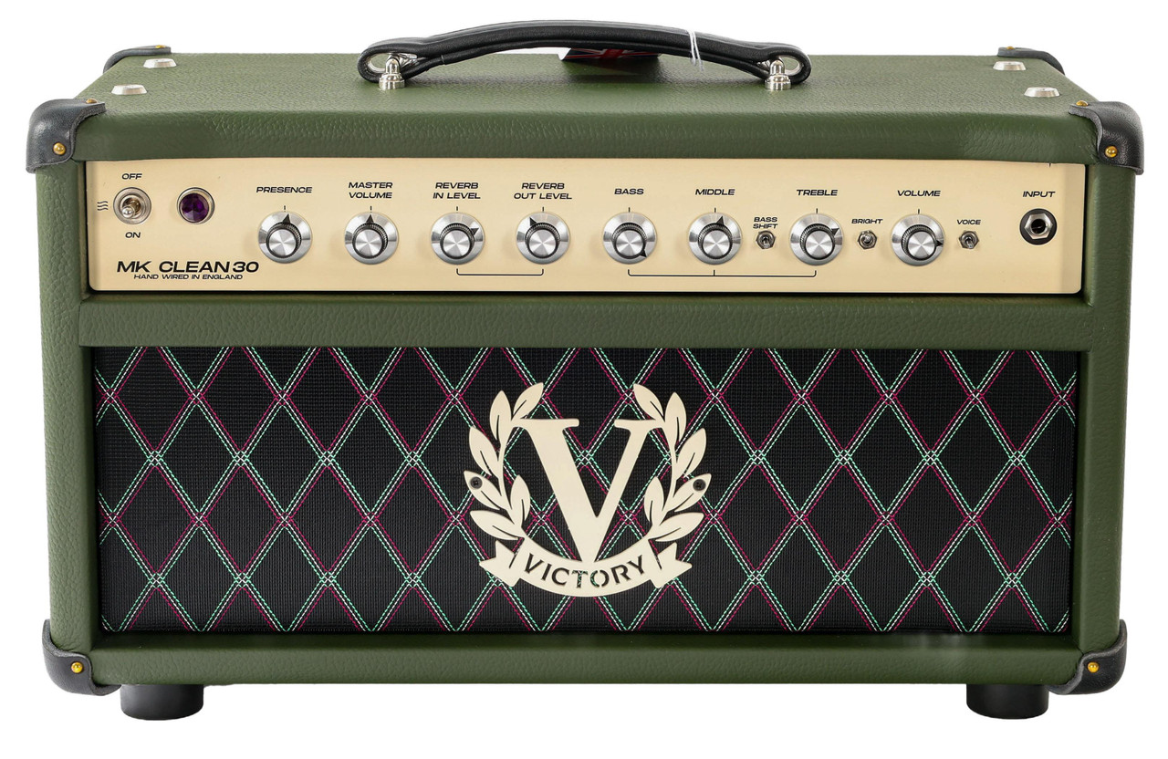 Victory MK Clean 30w Hand-Wired Valve Amp Head in Nori Green Victory MK Clean 30w Hand-Wired Valve Amp Head in Nori Green