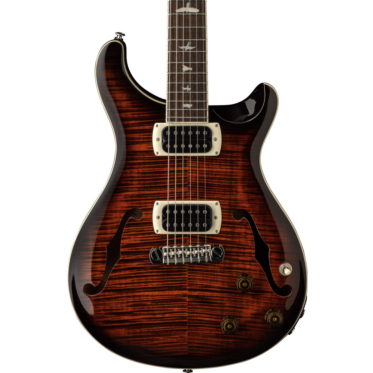 PRS SE Hollowbody II Piezo Electric Guitar in Orange Tiger