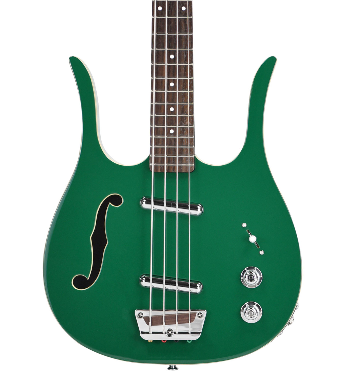 Danelectro Red Hot Longhorn Short Scale Bass Guitar in Jade Danelectro Red Hot Longhorn Short Scale Bass Guitar in Jade