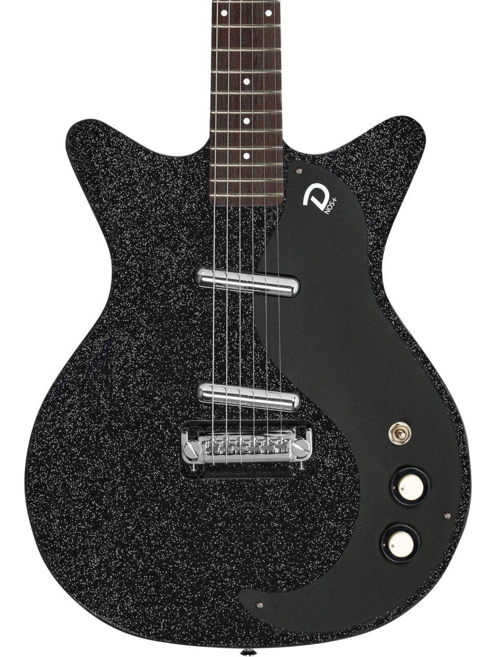 Danelectro out ‘59 in Metalflake in Blackout Black