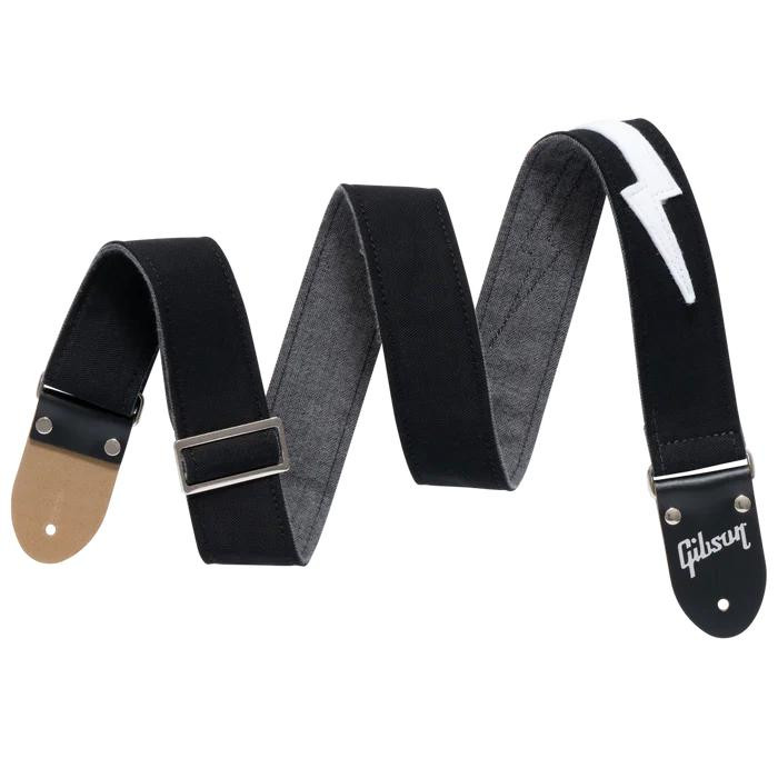 Gibson The Vintage Bolt Guitar Strap in Black Gibson The Vintage Bolt Guitar Strap in Black