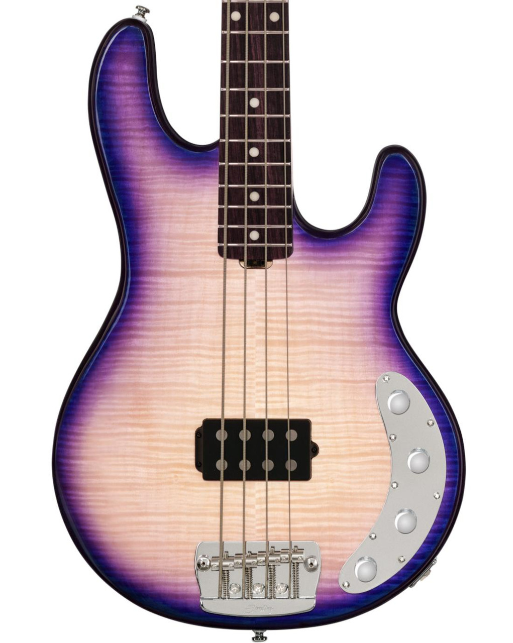 Musicman Sunset Stingray in Music Man Sterling Ray34 Flame Purple