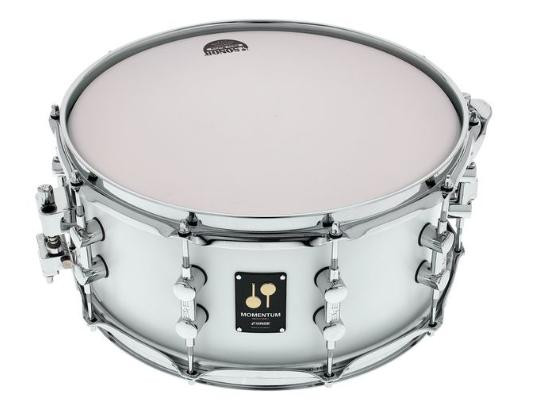 Sonor Momentum Snare Drum in Satin Pure White (Maple, 14x6.5)