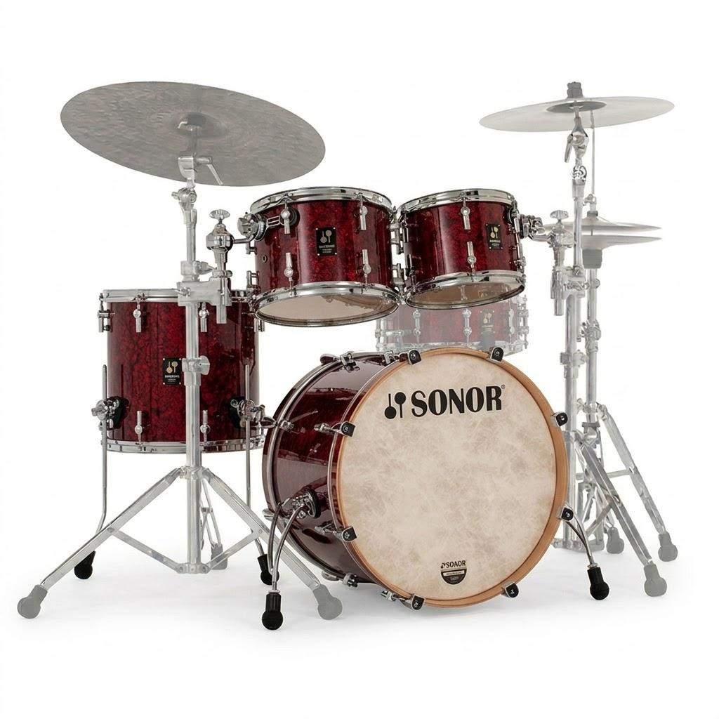 Sonor Momentum 22" Acoustic Shell Pack in Red Pearl