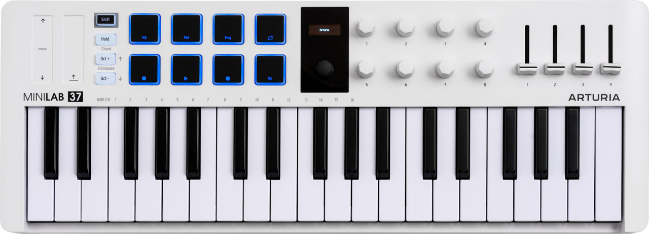 Arturia Minilab 37 MIDI Keyboard Controller In White