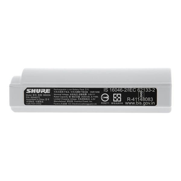 Shure SB920A Rechargeable Lithium-Ion Battery for GLX-D Transmitters Shure SB920A Rechargeable Lithium-Ion Battery for GLX-D Transmitters