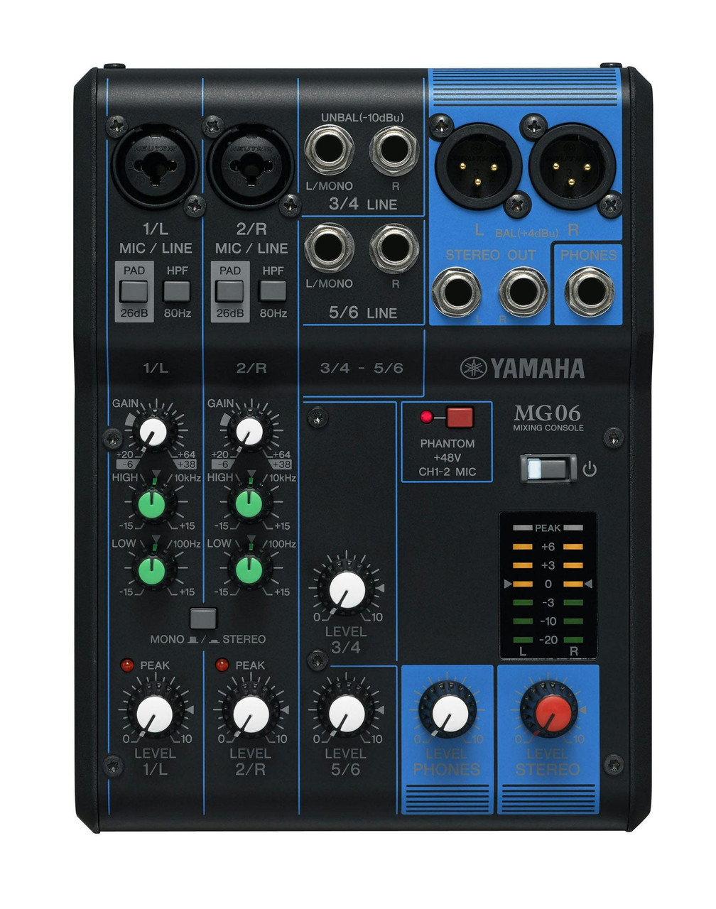 Yamaha MG06X 6-Channel Mixing Desk with FX - Andertons Music Co.