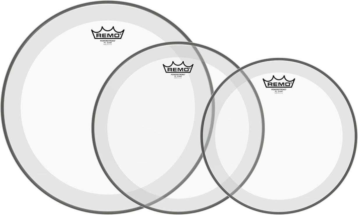 Remo Powerstroke 4 Tom Pack 10"/12"/16" Clear Drum Skins Remo Powerstroke 4 Tom Pack 10"/12"/16" Clear Drum Skins