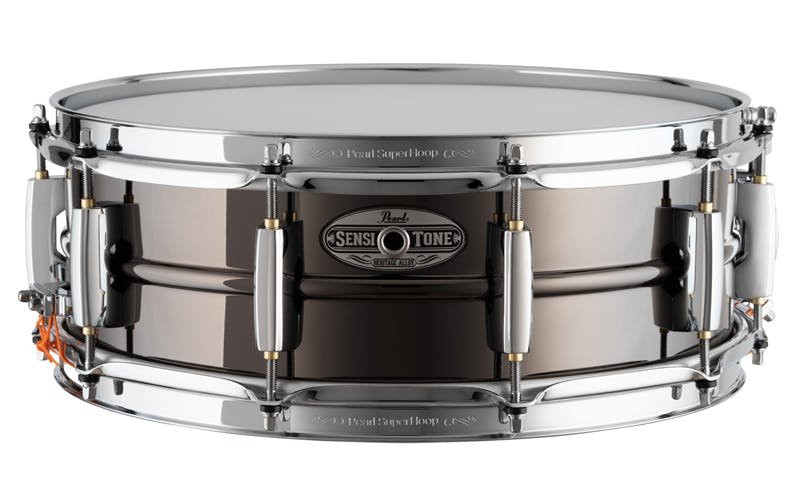Pearl SensiTone Heritage 14x5 Black Brass Alloy Snare Drum Pearl SensiTone Heritage 14x5 Black Brass Alloy Snare Drum