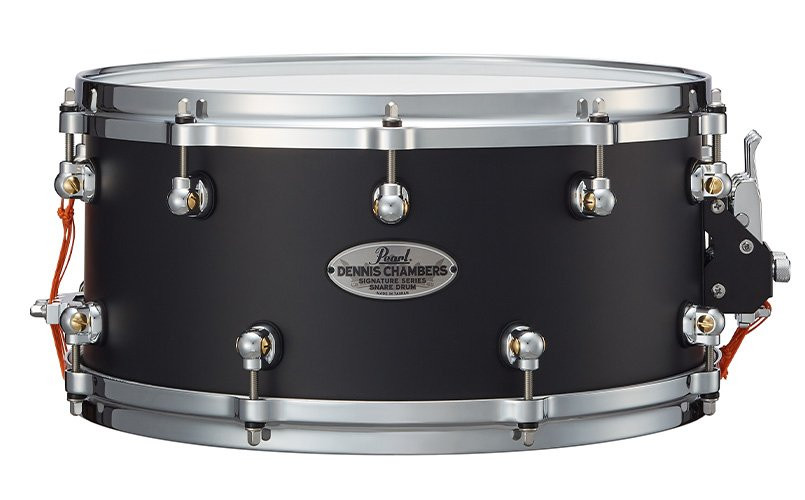 Pearl Dennis Chambers Signature 14x6.5 Snare Drum in Matte Black