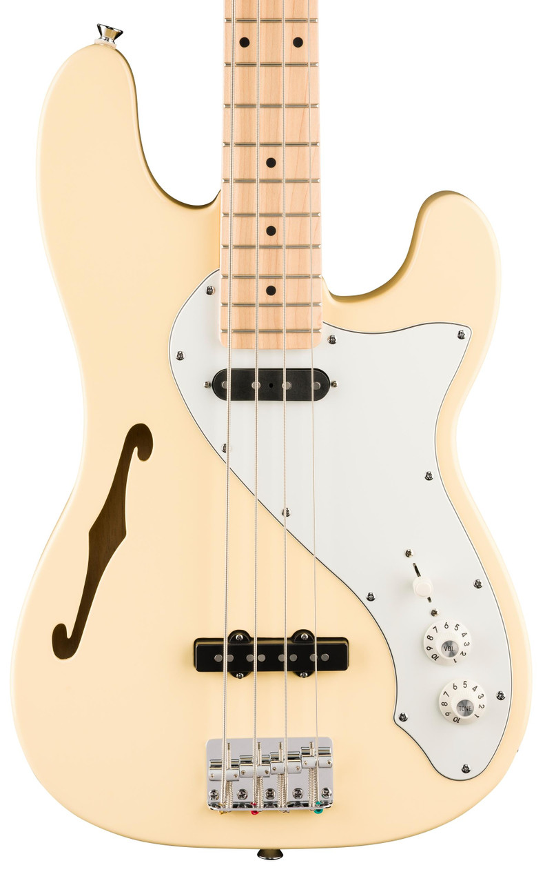 Squier Paranormal Precision Thinline Bass in Vintage White Squier Paranormal Precision Thinline Bass in Vintage White