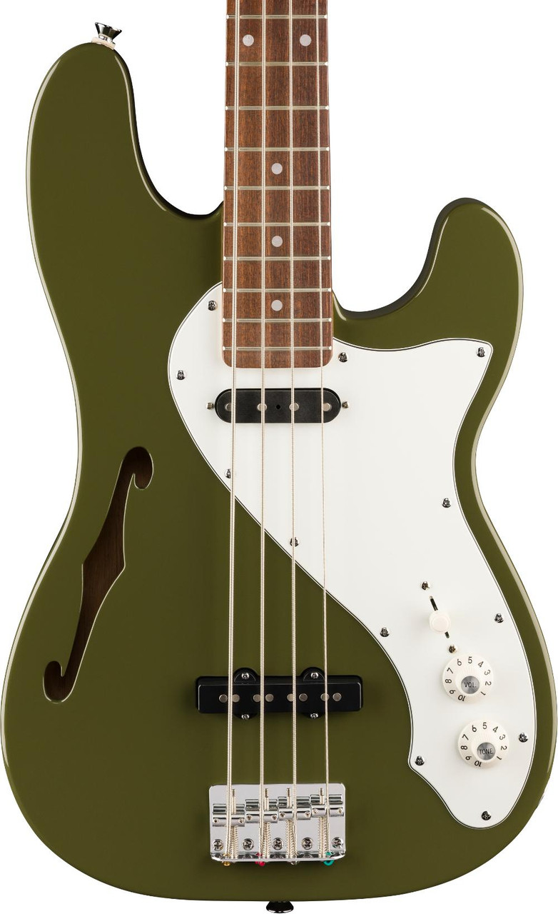 Squier Paranormal Precision Thinline Bass in Olive Squier Paranormal Precision Thinline Bass in Olive