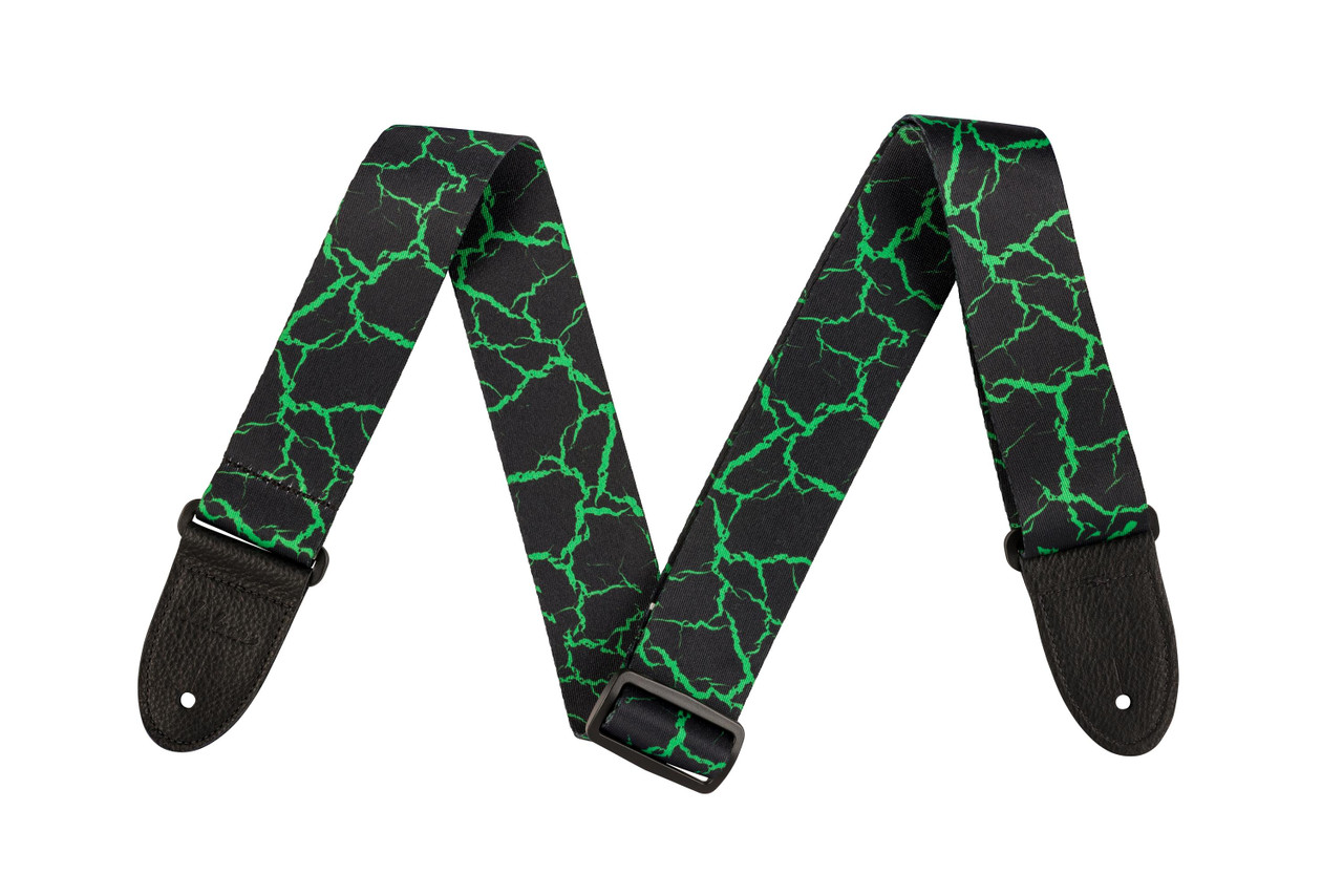 Jackson Green Crackle Polyester Guitar Strap Jackson Green Crackle Polyester Guitar Strap