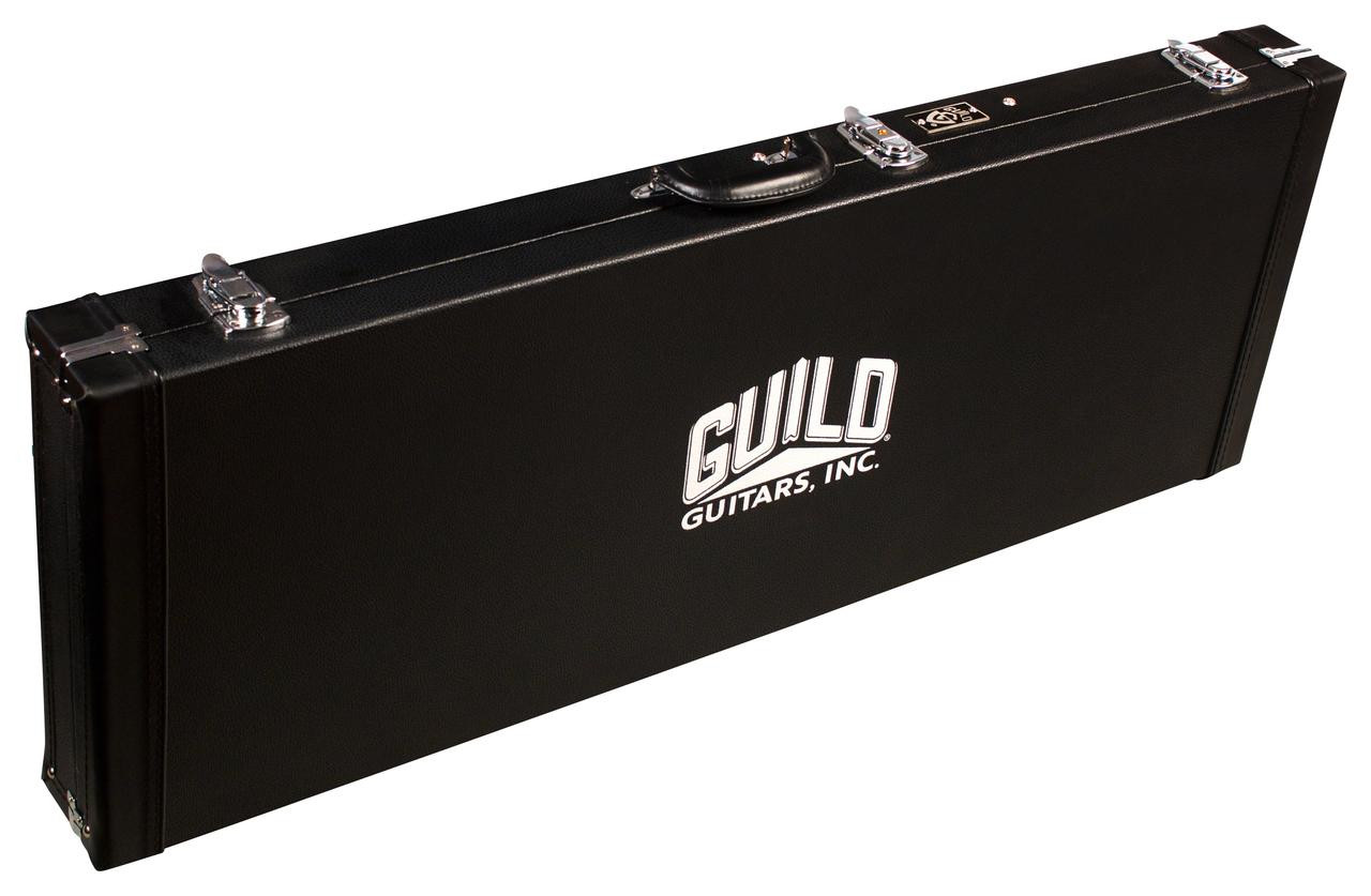 Guild Deluxe Solid Body Electric Guitar Black Guitar Case Guild Deluxe Solid Body Electric Guitar Black Guitar Case