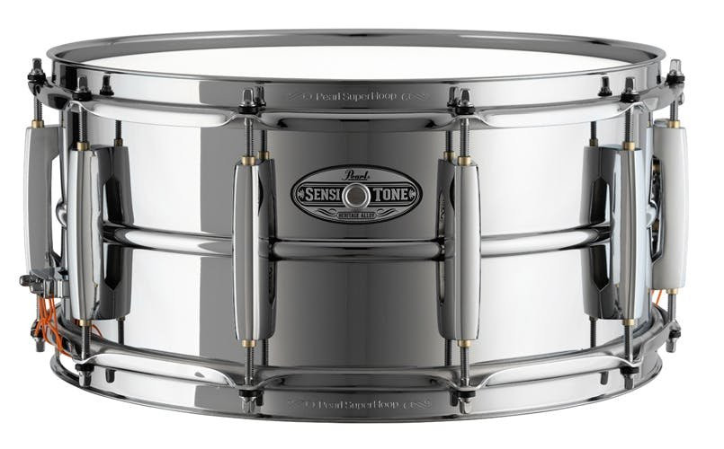 Pearl SensiTone Heritage 14x6.5 Steel Snare Drum Pearl SensiTone Heritage 14x6.5 Steel Snare Drum