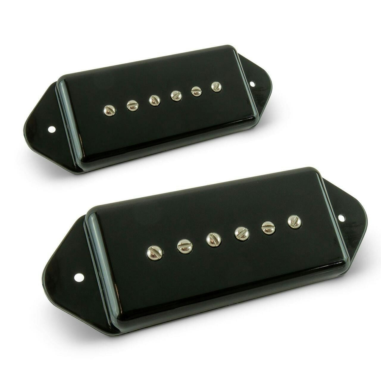 B Stock : Lollar P90 Dogear Pickup Set in Black - Tall Neck, Tall Bridge - 001 B Stock : Lollar P90 Dogear Pickup Set in Black - Tall Neck, Tall Bridge - 001