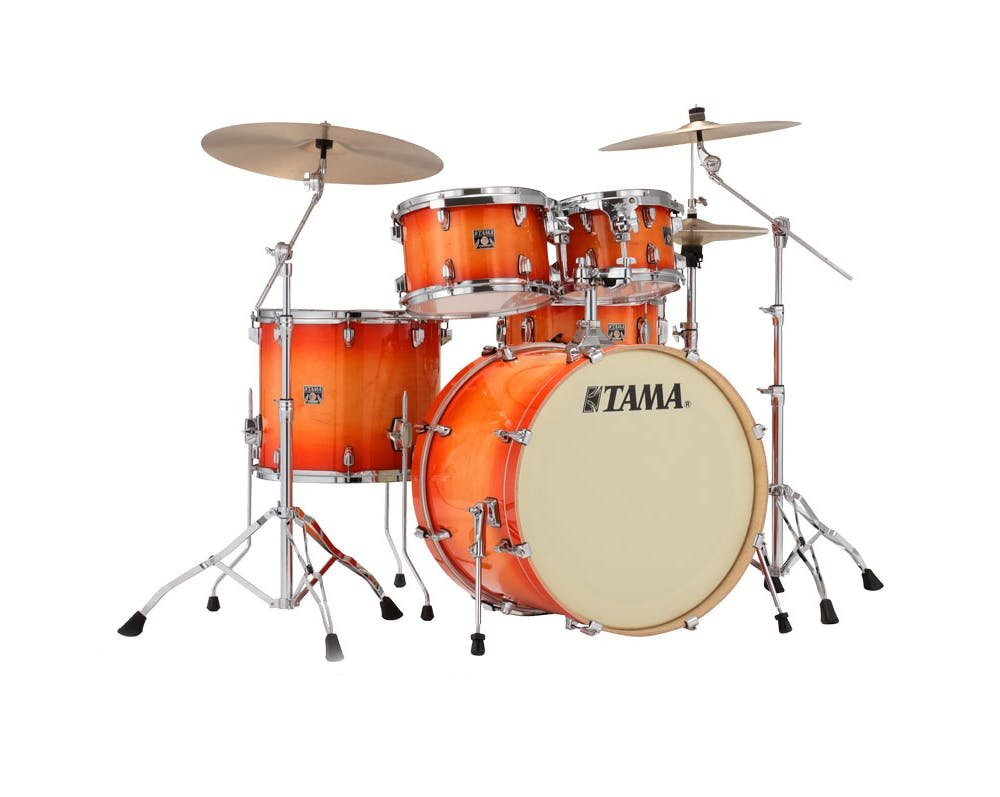 Tama Superstar Classic Maple 22" 5-piece Acoustic Shell Pack in Tangerine Lacquer Burst Tama Superstar Classic Maple 22" 5-piece Acoustic Shell Pack in Tangerine Lacquer Burst