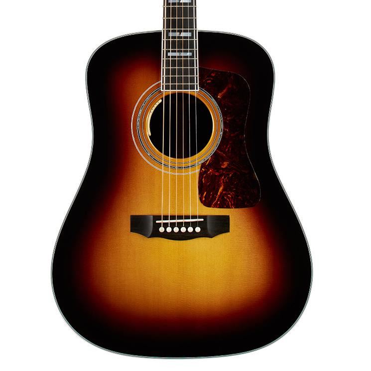 Guild USA D-55E Antique Burst Electro Acoustic Guitar