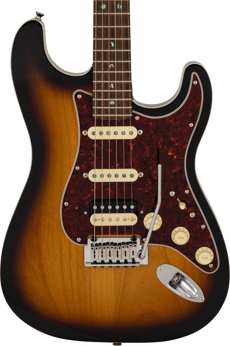 Fender Made in Japan Active Modern Stratocaster HSS Electric Guitar in 2-Colour Sunburst Fender Made in Japan Active Modern Stratocaster HSS Electric Guitar in 2-Colour Sunburst