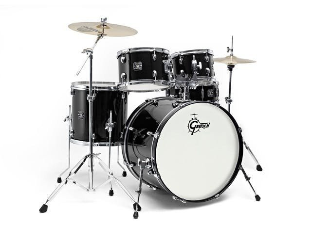 Gretsch Energy 20" Acoustic Drum Kit in Black Gretsch Energy 20" Acoustic Drum Kit in Black