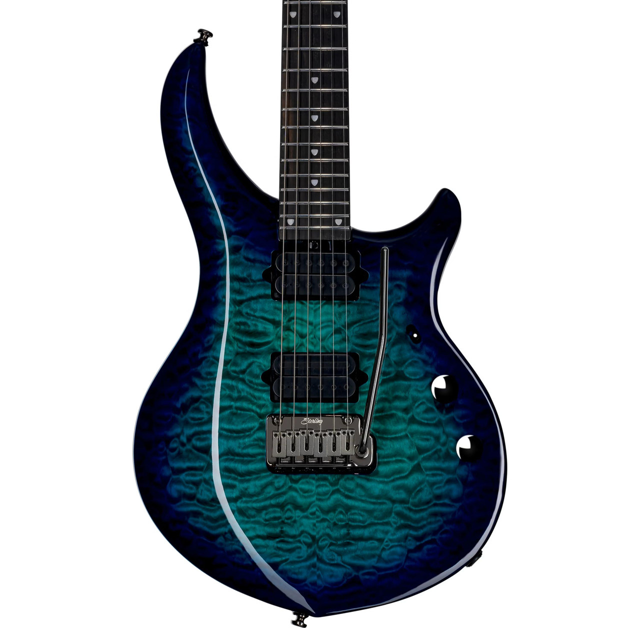 B Stock : Sterling by Music Man Majesty Dimarzio Electric Guitar in Cerulean Paradise - 001 B Stock : Sterling by Music Man Majesty Dimarzio Electric Guitar in Cerulean Paradise - 001