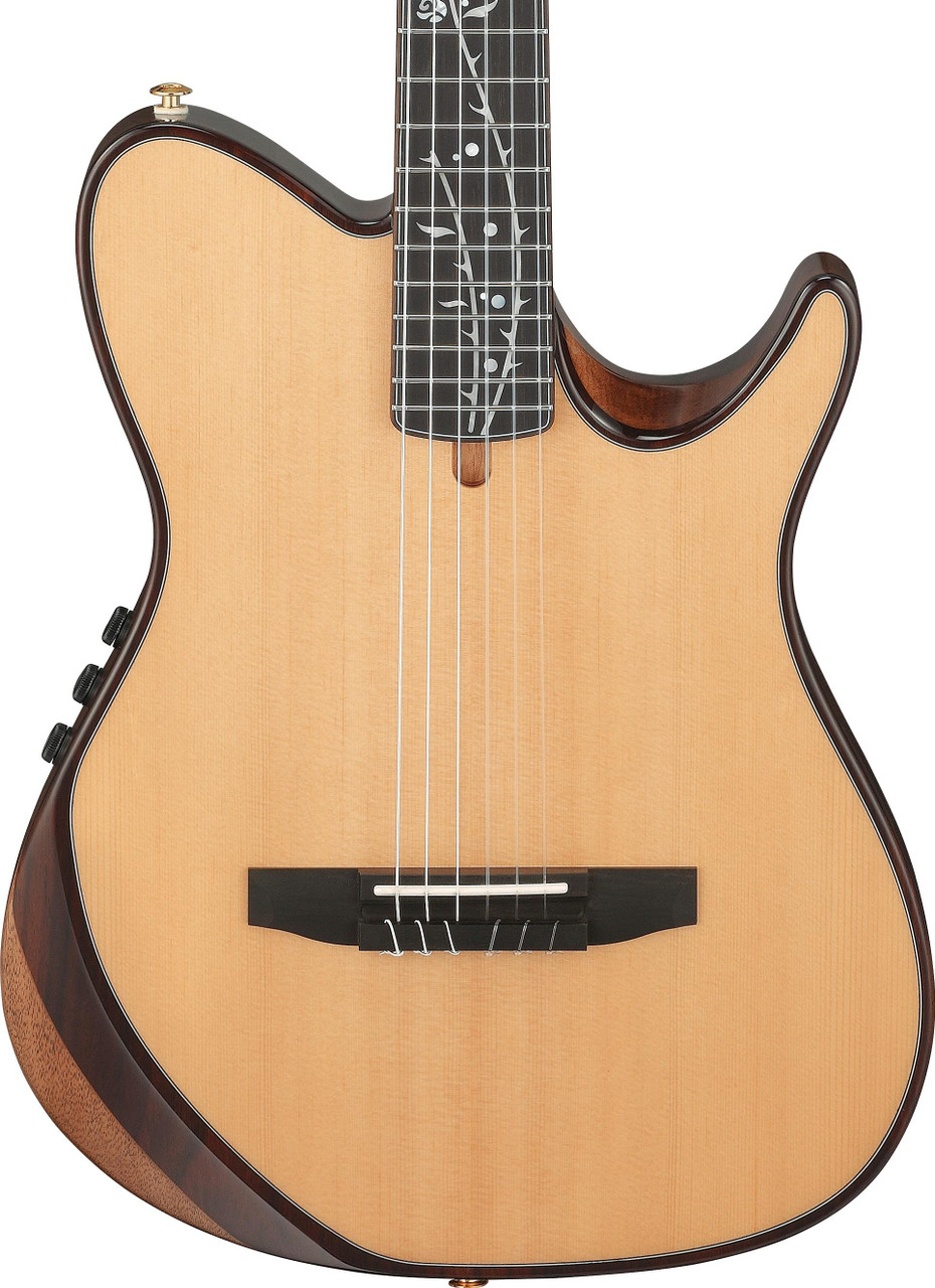 Ibanez TOD100N Tim Henson Tree of Death Thinline Acoustic Guitar in Natural High Gloss