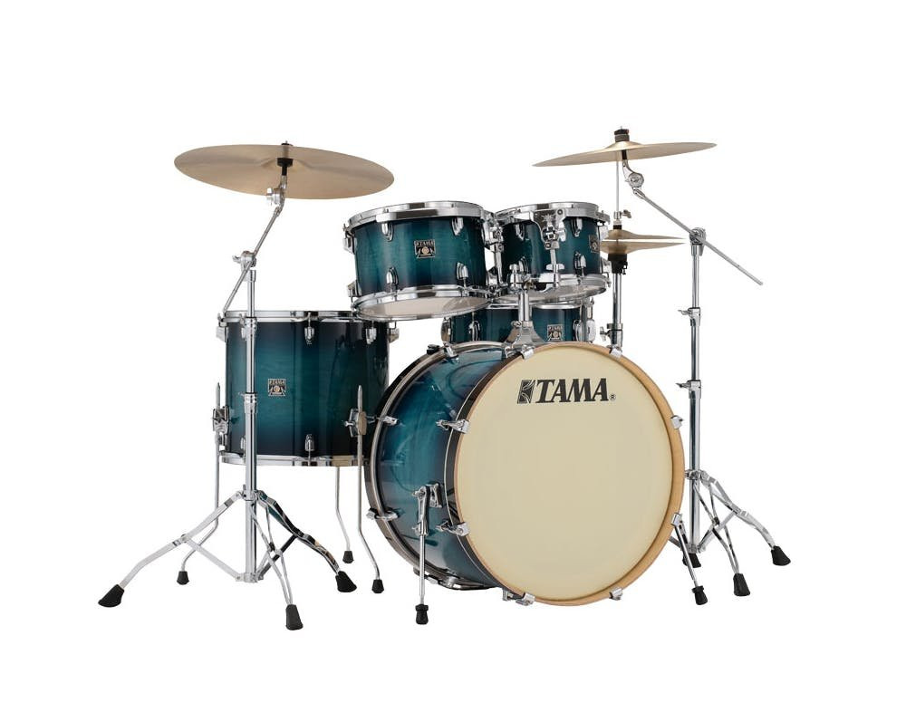 Tama Superstar Classic Maple 22" 5-piece Acoustic Shell Pack in Blue Lacquer Burst Tama Superstar Classic Maple 22" 5-piece Acoustic Shell Pack in Blue Lacquer Burst