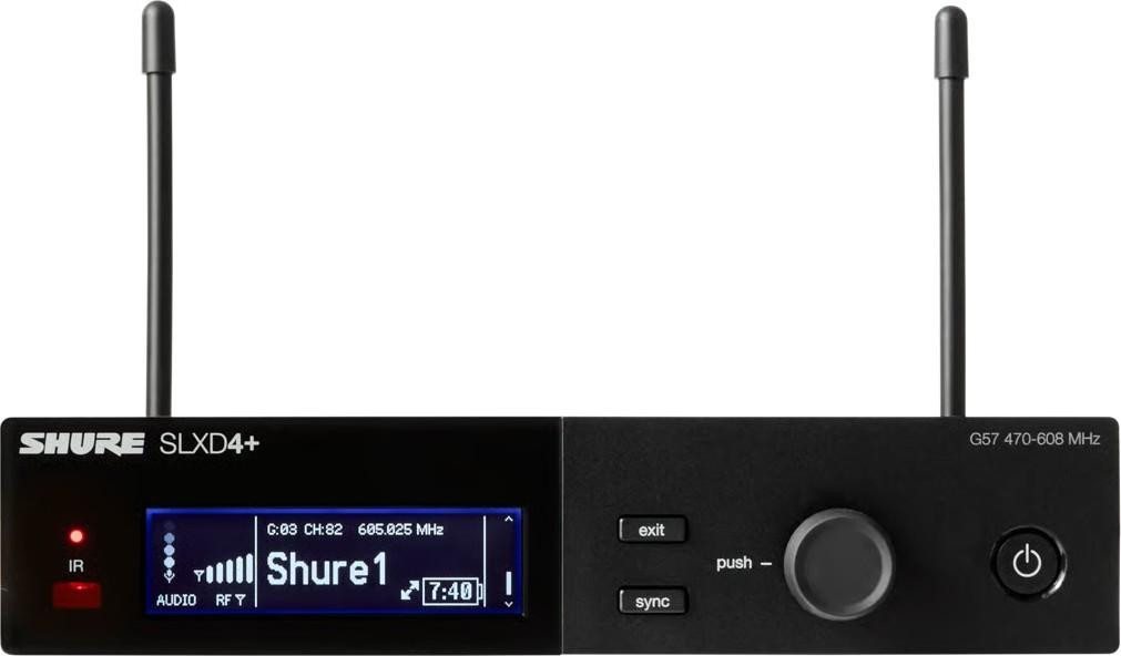 Shure SLXD4+ Wireless Reciever - S50 (823-865mhz) Shure SLXD4+ Wireless Reciever - S50 (823-865mhz)