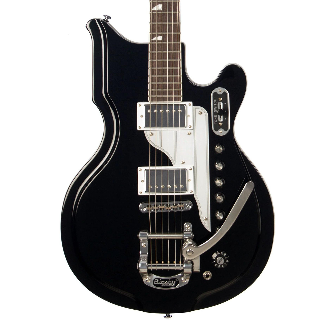 Airline '59 Newport DLX Electric Guitar in Black Airline '59 Newport DLX Electric Guitar in Black
